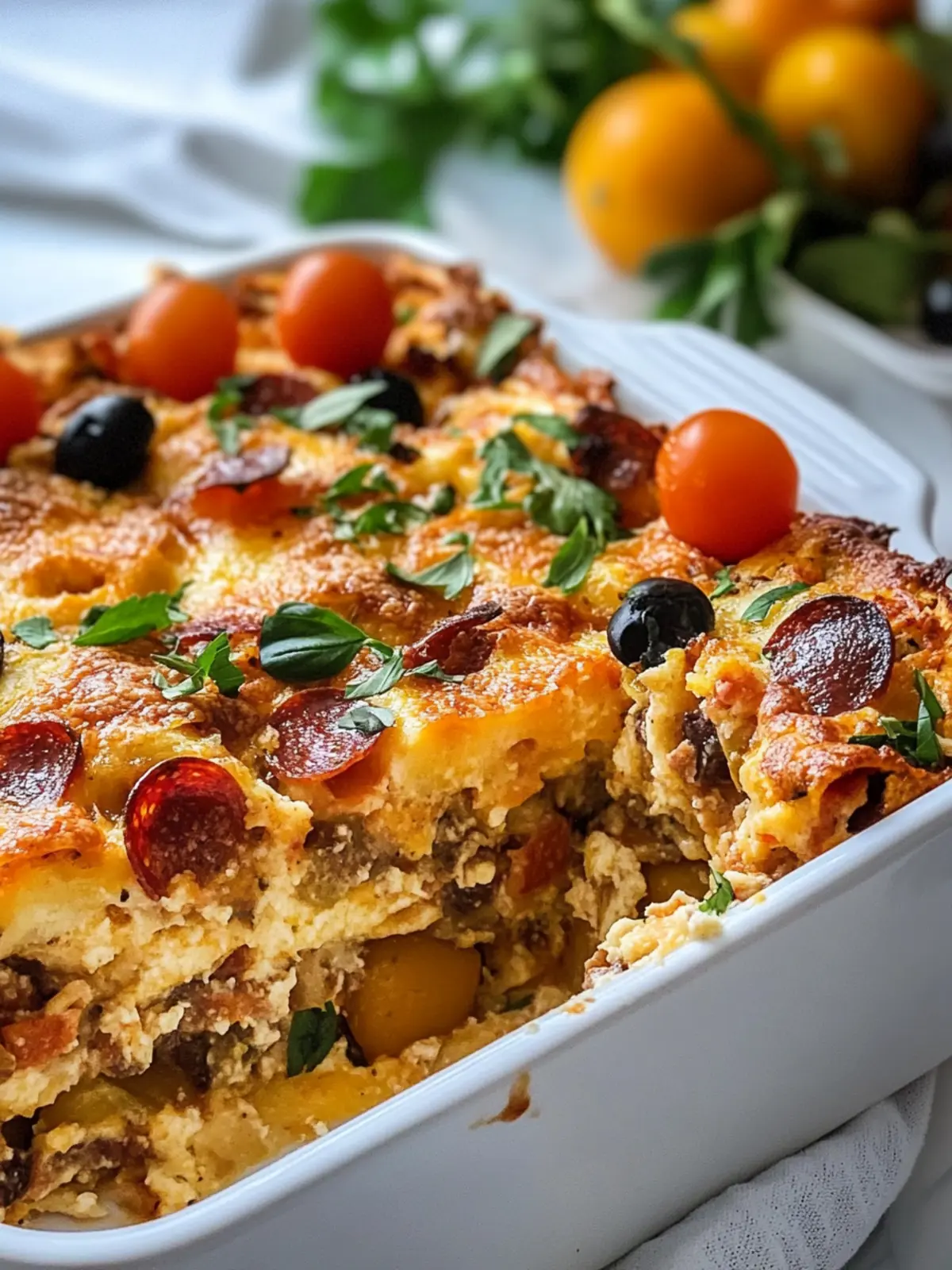 Savor Every Bite: Easy Pizza Strata Breakfast Casserole 5 Pizza Strata Breakfast Casserole