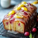 Deliciously Tangy Lemon Rhubarb Loaf with Glaze Delight 6 Lemon Rhubarb Loaf with Glaze