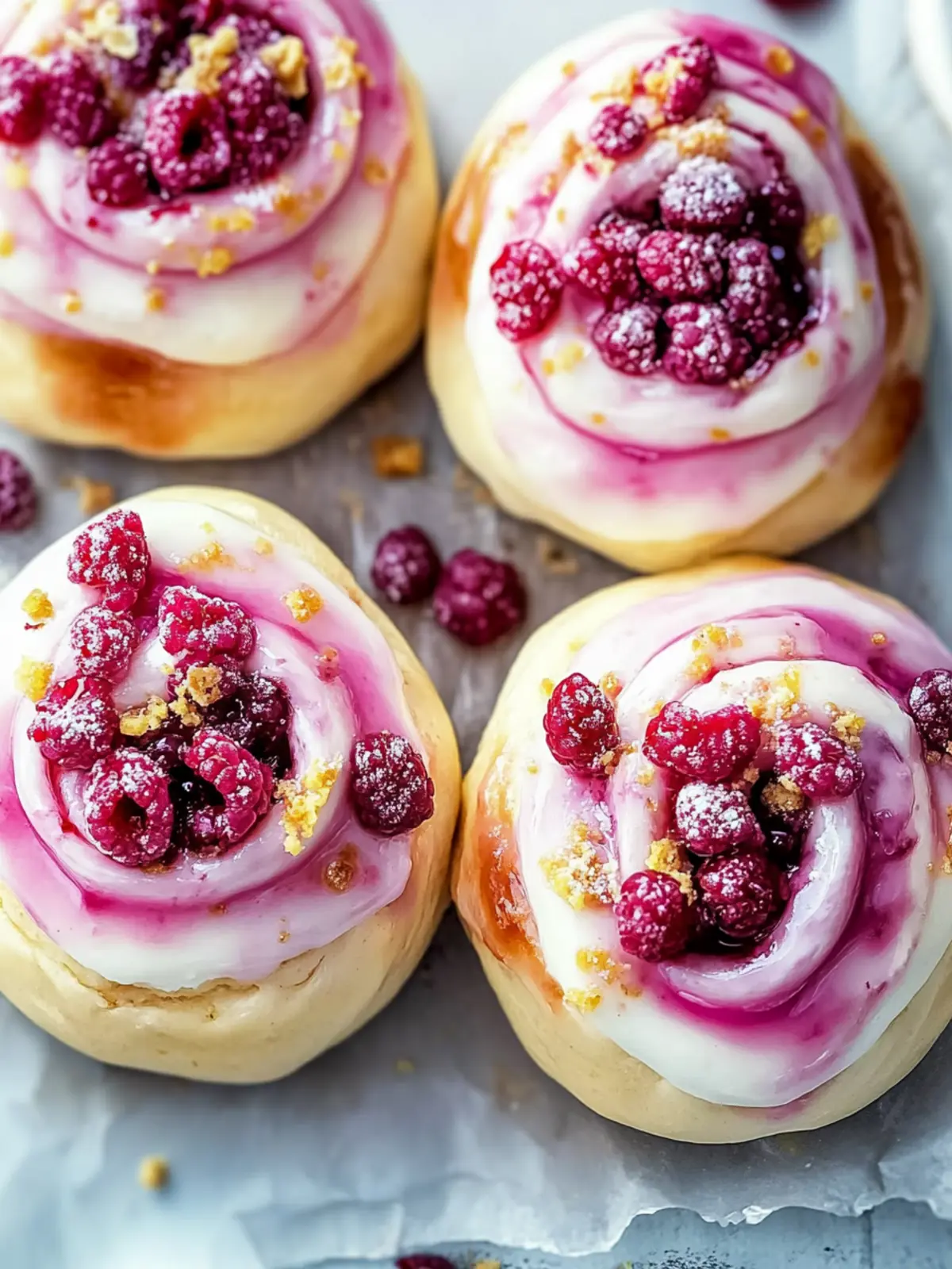 Raspberry and Rose Cheesecake Buns to Brighten Your Day 2 Raspberry and Rose Cheesecake Buns