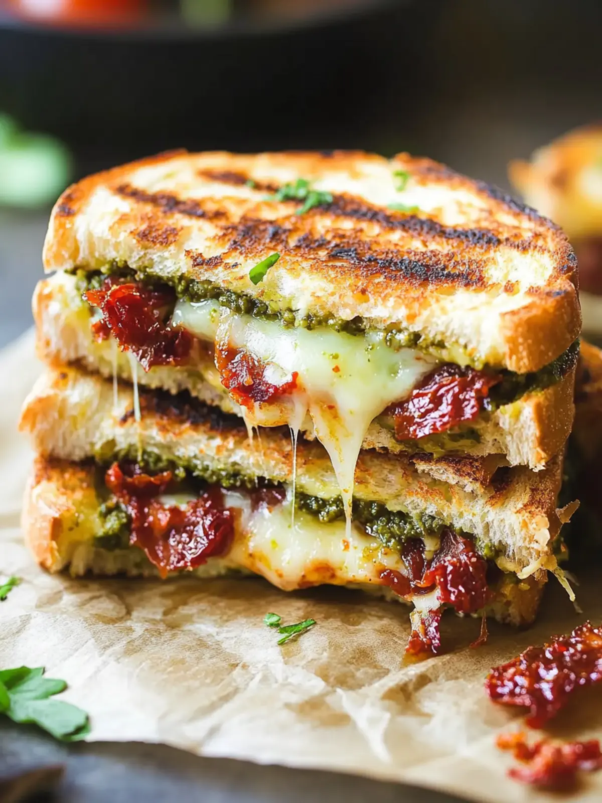 Sun Dried Tomato Bacon Pesto Grilled Cheese Bliss 4 Sun Dried Tomato Bacon Pesto Grilled Cheese