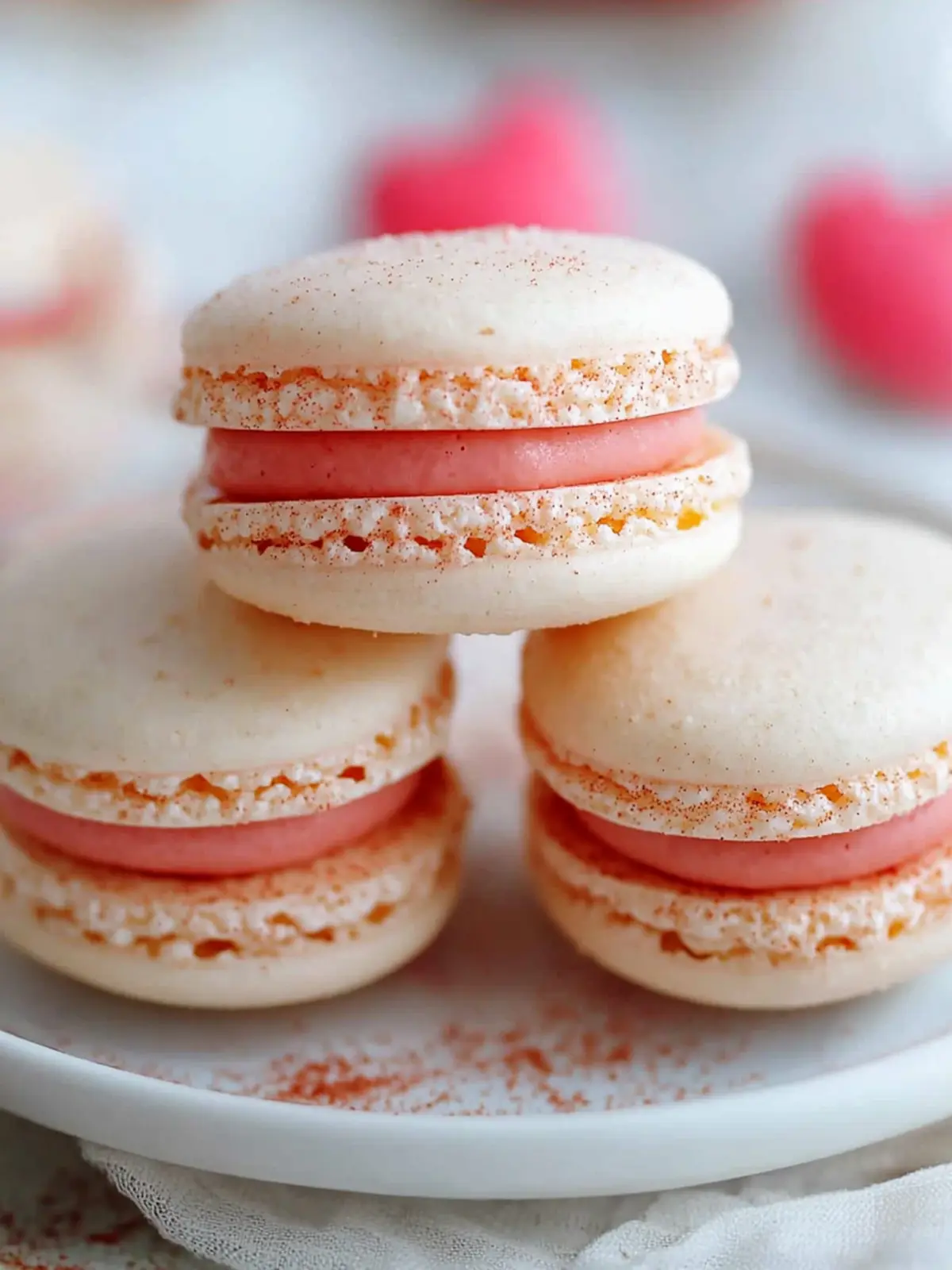 Spicy Cinnamon Heart Candy Macarons for Sweet Moments 2 Spicy Cinnamon Heart Candy Macarons