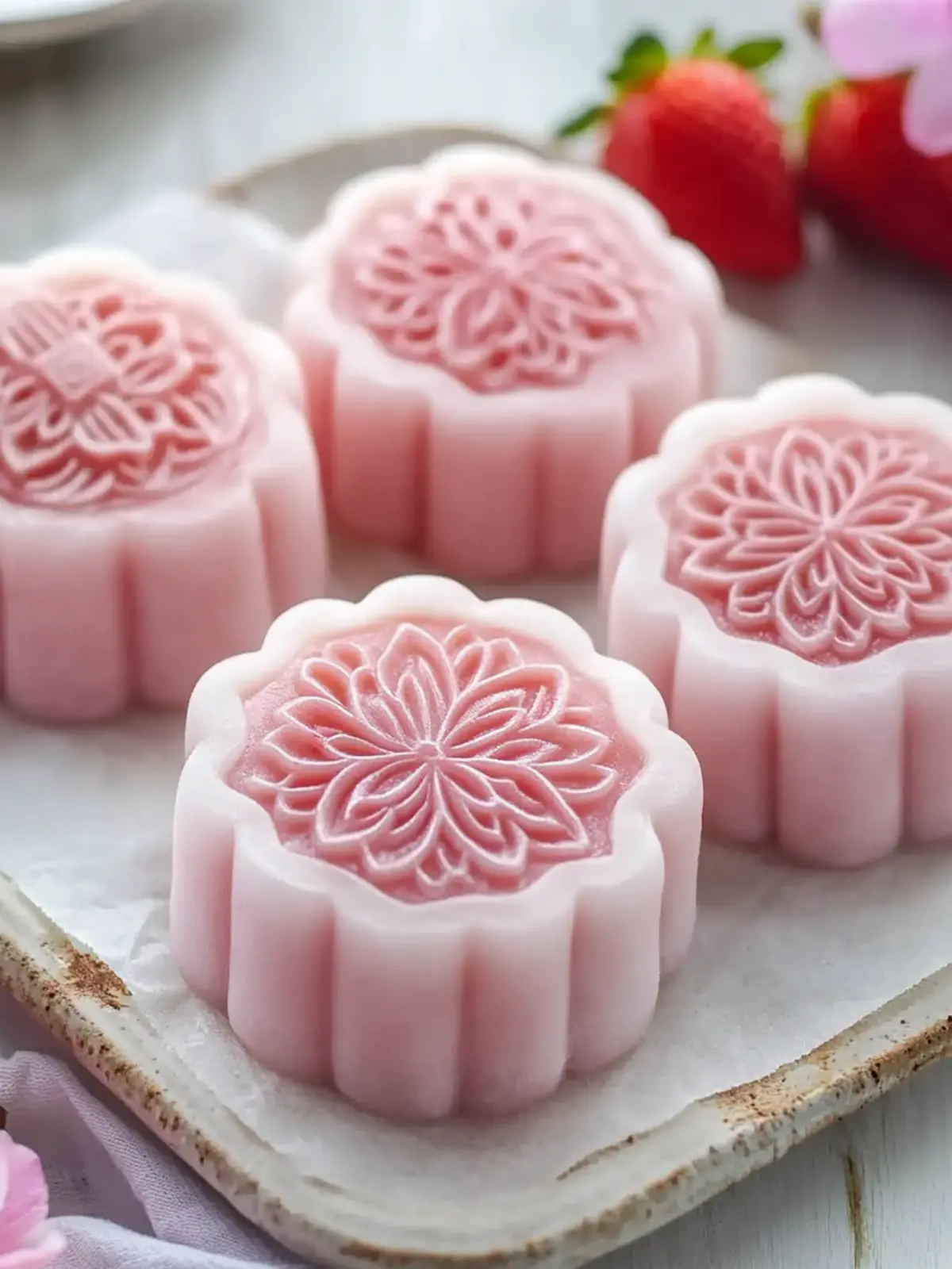 Delicious Strawberry Snow Skin Mooncakes Recipe You’ll Love 5 Strawberry Snow Skin Mooncakes Recipe