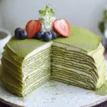 Delightful Japanese Matcha Green Tea Mille Crepe Cake Recipe 6 Japanese Matcha Green Tea Mille Crepe Cake