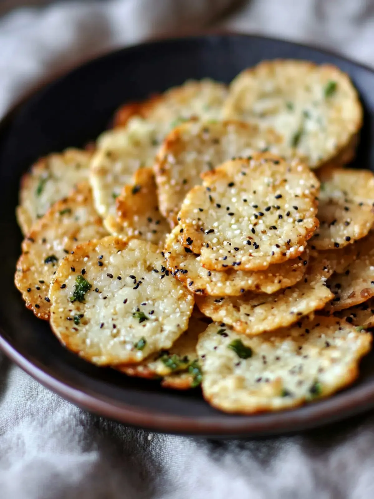 Savory Senbei - Crunchy Japanese Rice Crackers with Furikake 3 Senbei - Japanese Rice Crackers with Furikake