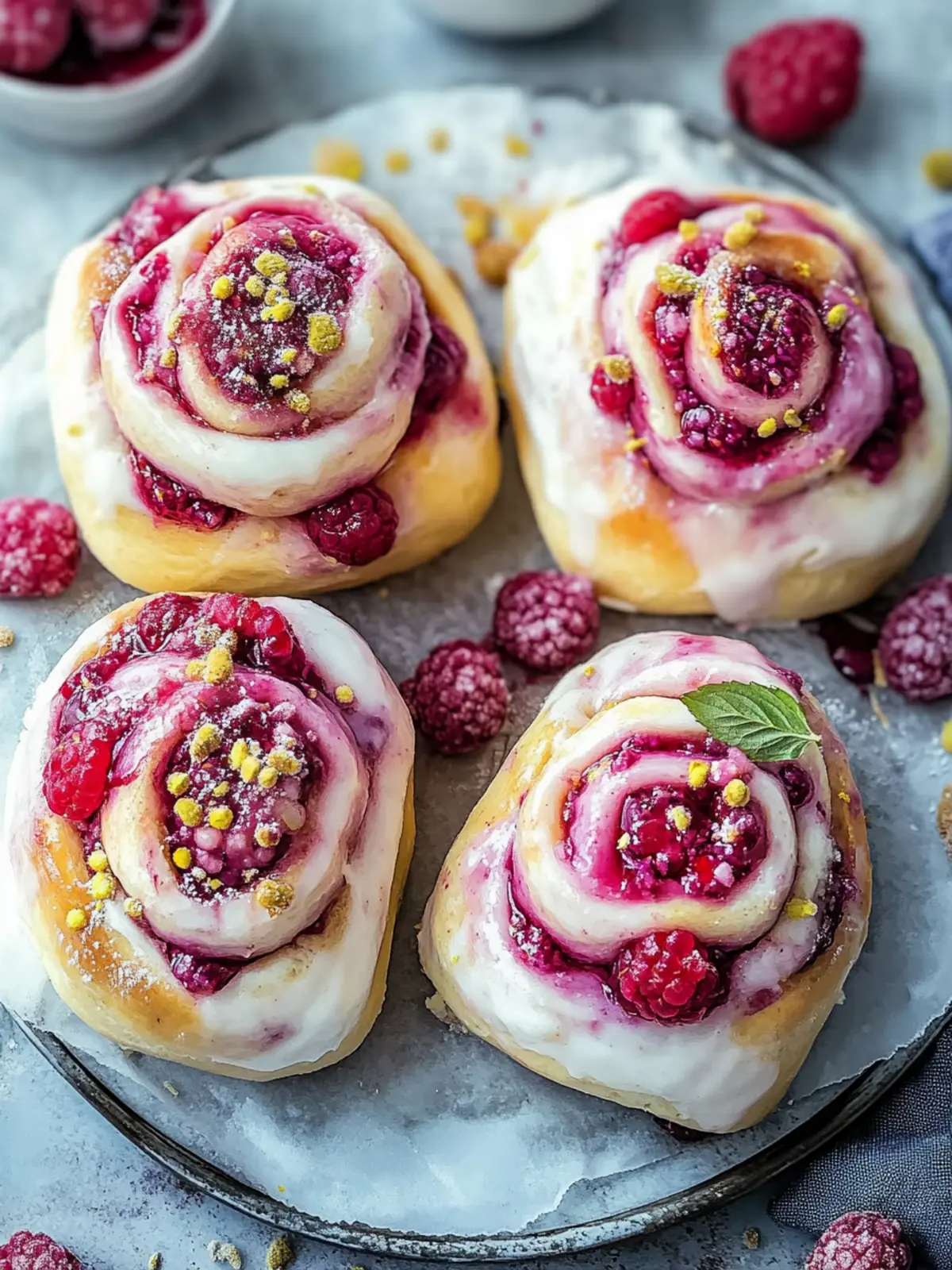 Raspberry and Rose Cheesecake Buns to Brighten Your Day 5 Raspberry and Rose Cheesecake Buns