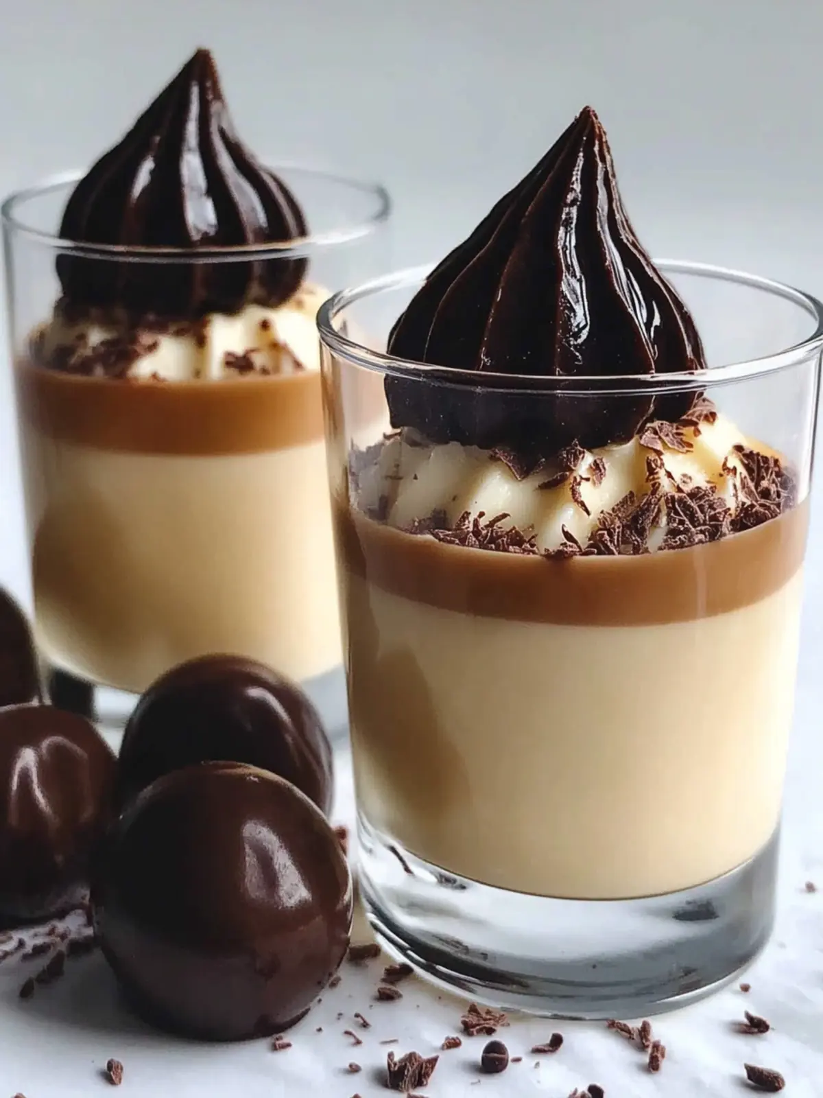 Decadent Caramel Panna Cotta Chocolate Truffle Bliss 4 Caramel Panna Cotta Chocolate Truffle