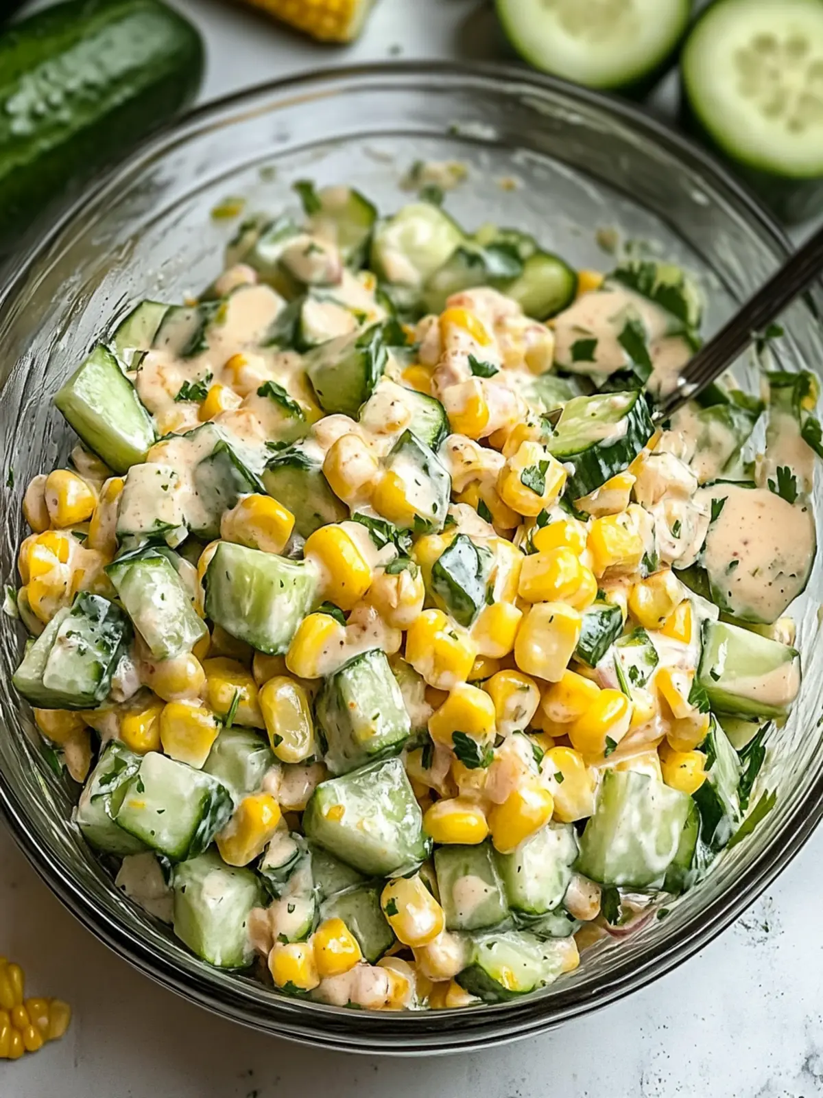 Street Corn Creamy Cucumber Salad That's a Game Changer 2 Street Corn Creamy Cucumber Salad