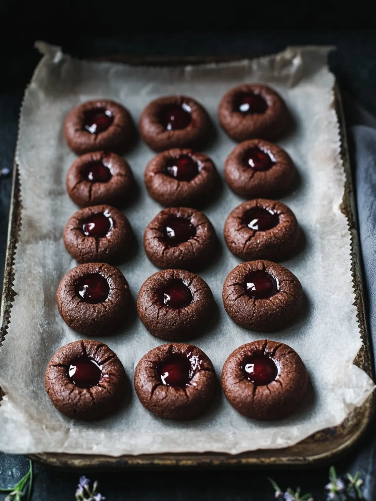 Irresistible Chocolate Cherry Thumbprint Cookies You’ll Love 2 Chocolate Cherry Thumbprint Cookies
