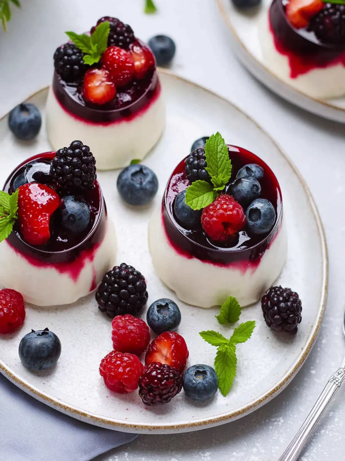Indulge in Creamy Panna Cotta with Mixed Berry Compote 4 Panna Cotta with Mixed Berry Compote