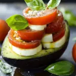 Irresistible Caprese Stuffed Avocado for a Fresh Flavor Boost 6 Caprese Stuffed Avocado