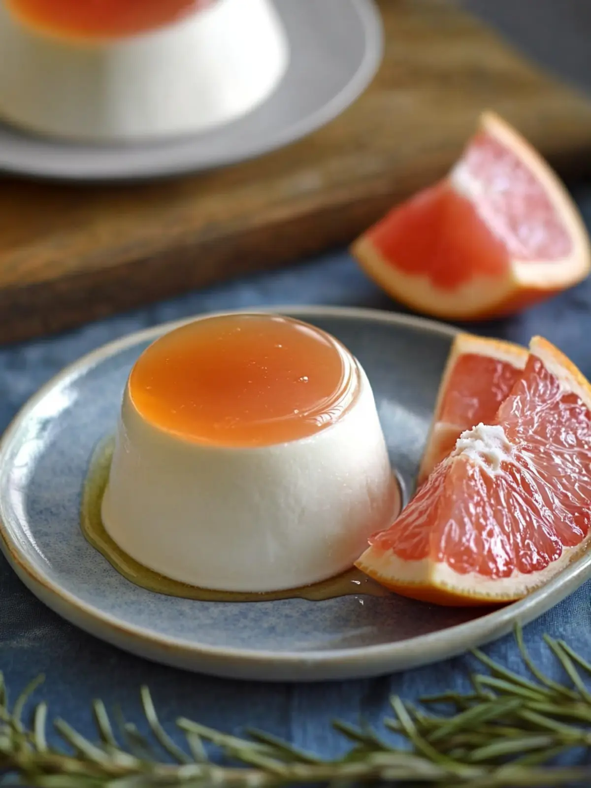 Rosemary Honey Panna Cotta with Grapefruit Jelly Delight 5 rosemary honey panna cotta with grapefruit jelly