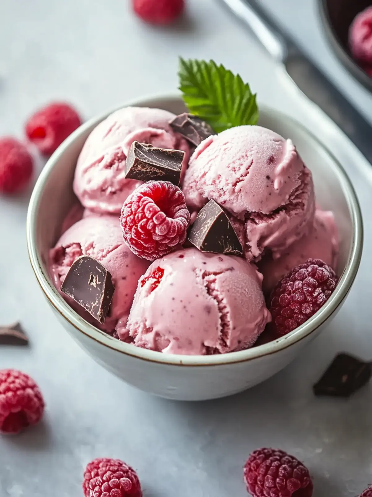 Indulge in Raspberry Chocolate Chunk Ice Cream Bliss 2 Raspberry Chocolate Chunk Ice Cream