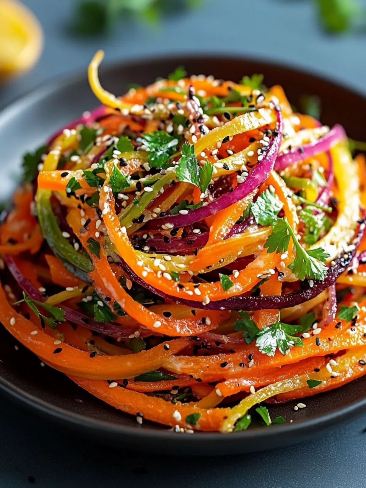 Irresistible Shaved Rainbow Carrot Sesame Salad You’ll Love 4 Irresistible Shaved Rainbow Carrot Sesame Salad