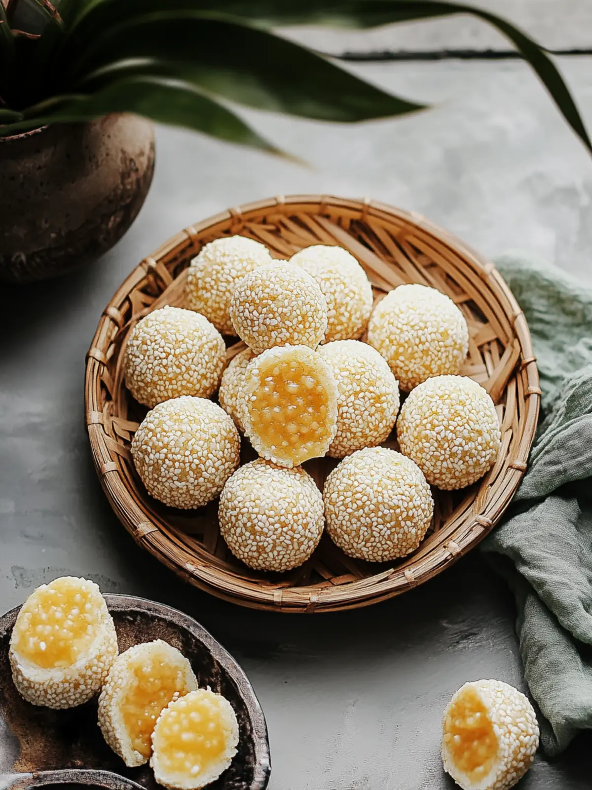 Irresistible Banh Cam: Crunchy Vietnamese Sesame Balls Recipe 2 Banh Cam (Vietnamese Sesame Balls)