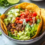 Beef Taco Salad Bowls: Your New Family Favorite Dinner! 6 Beef Taco Salad Bowls