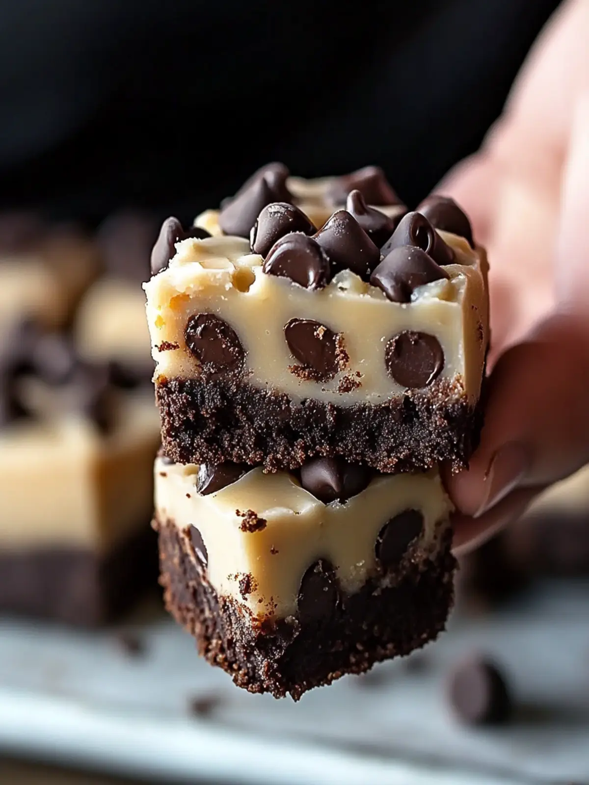 Decadent Chocolate Chip Cookie Dough Brownie Bites to Savor 4 Chocolate Chip Cookie Dough Brownie Bites