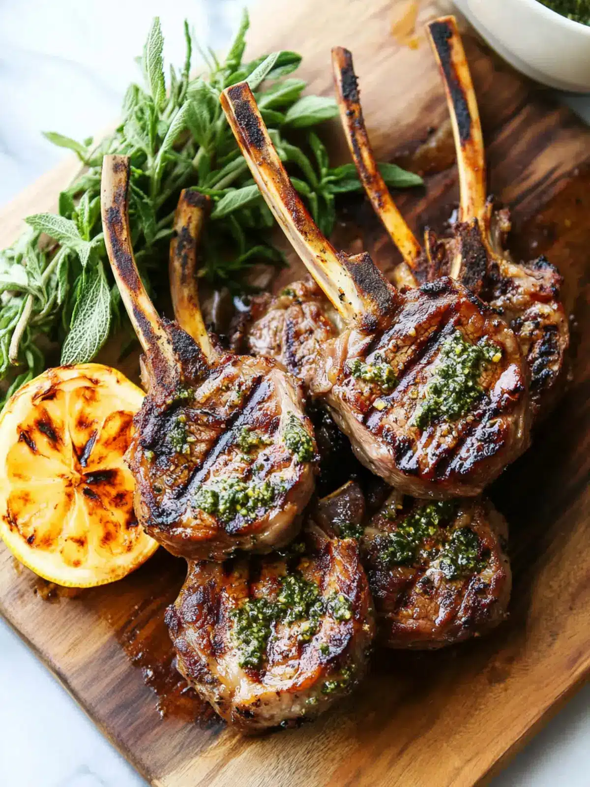 Grilled Lamb Chops with Peaches: A Flavorful Summer Delight 4 Grilled Lamb Chops