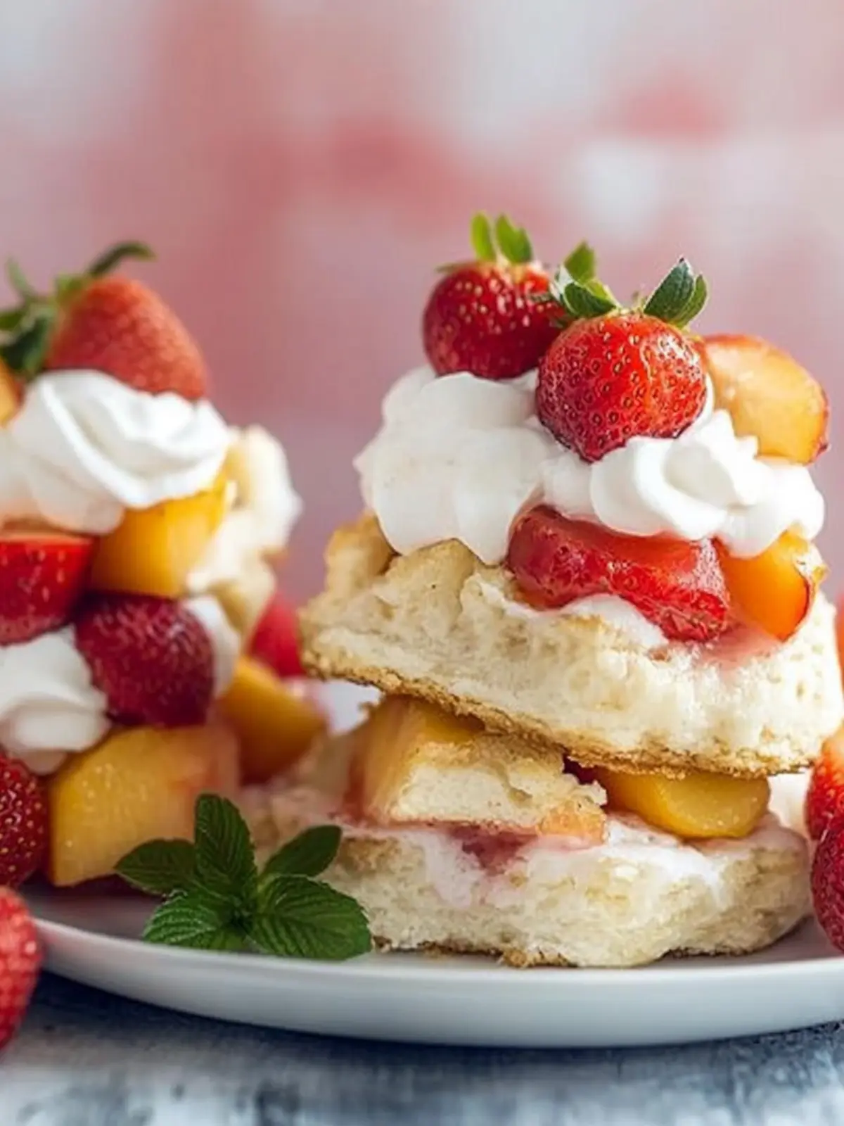 Delicious Peach & Strawberry Shortcakes to Brighten Your Day 3 Peach & Strawberry Shortcakes