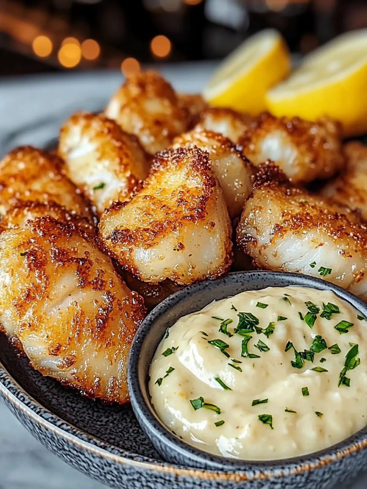 Lemon Butter Fish Bites with Garlic Aioli to Wow Your Tastebuds 3 Lemon Butter Fish Bites with Garlic Aioli