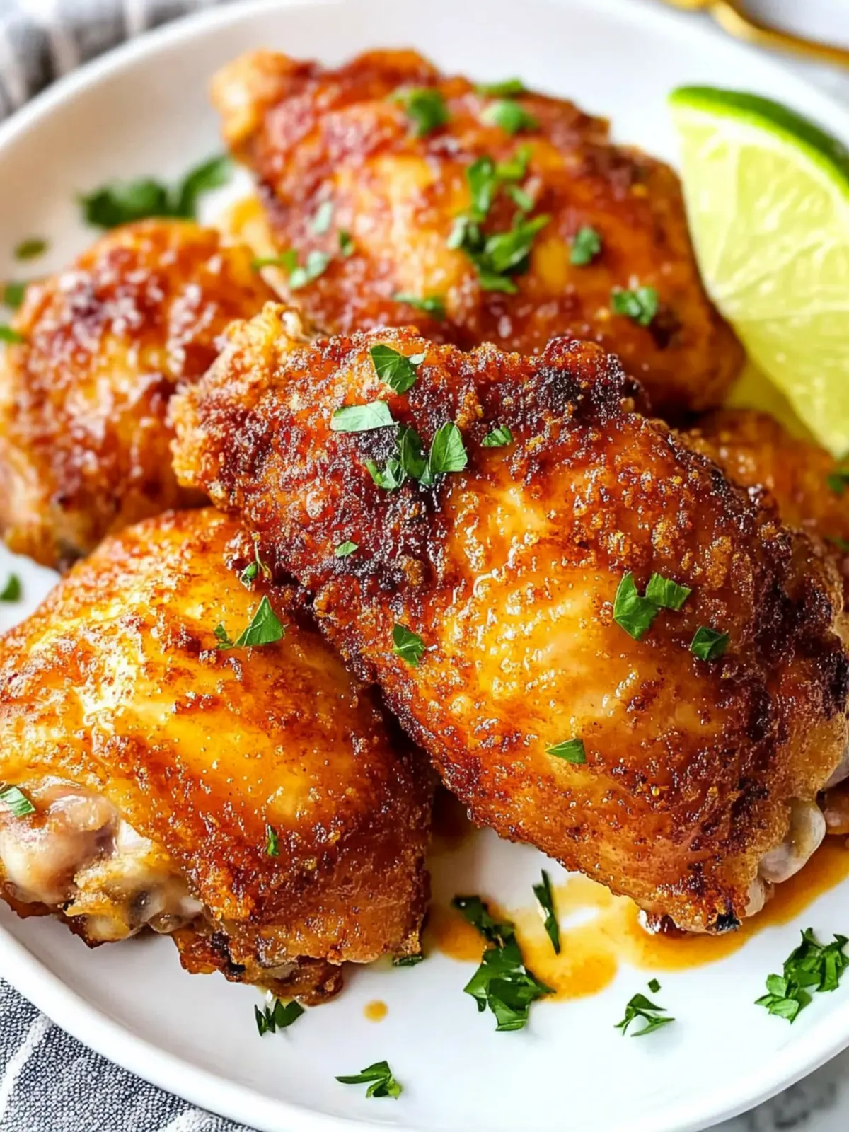 Crispy Air Fried Chicken Thighs with Sweet Honey Glaze 4 Air Fried Chicken Thighs