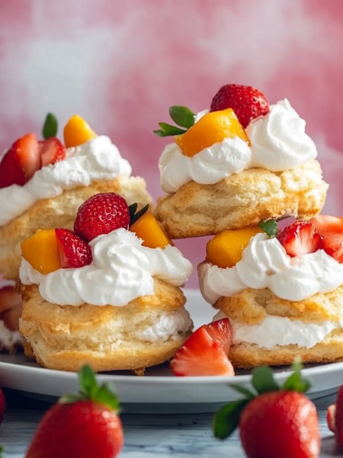 Delicious Peach & Strawberry Shortcakes to Brighten Your Day 5 Peach & Strawberry Shortcakes