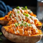 Buffalo Chicken Stuffed Sweet Potato Boats for Taco Night Fun 8 Buffalo Chicken Stuffed Sweet Potato Boats