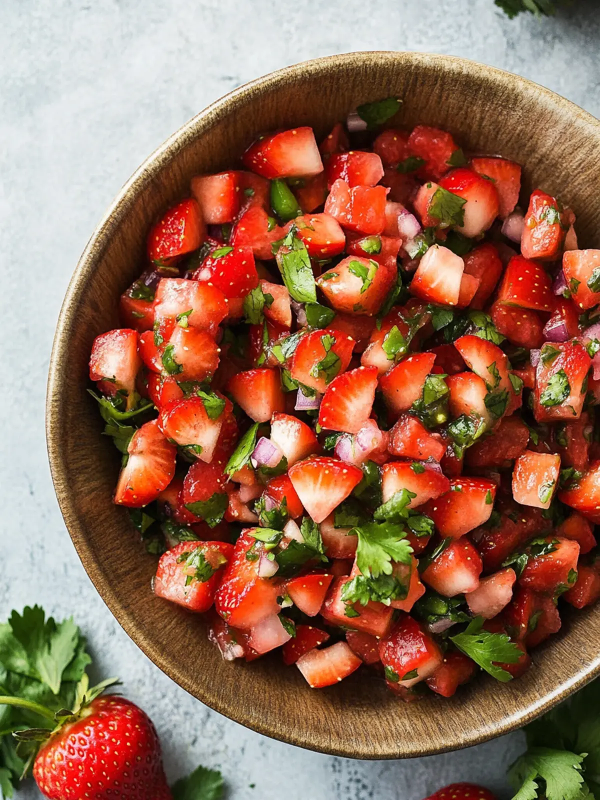 Fresh Strawberry Salsa with a Fiery Jalapeño Kick 2 Strawberry Salsa