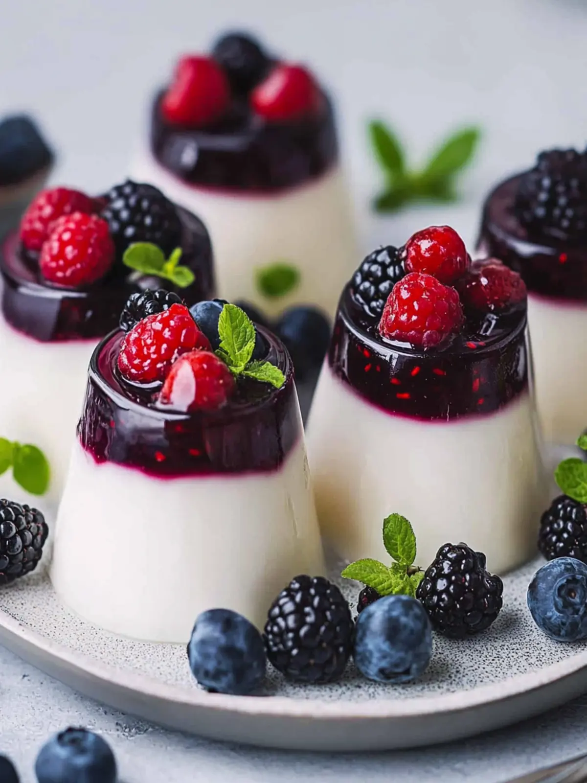 Indulge in Creamy Panna Cotta with Mixed Berry Compote 3 Panna Cotta with Mixed Berry Compote