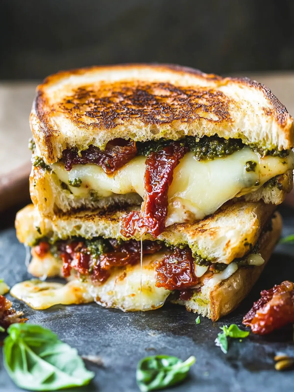 Sun Dried Tomato Bacon Pesto Grilled Cheese Bliss 2 Sun Dried Tomato Bacon Pesto Grilled Cheese