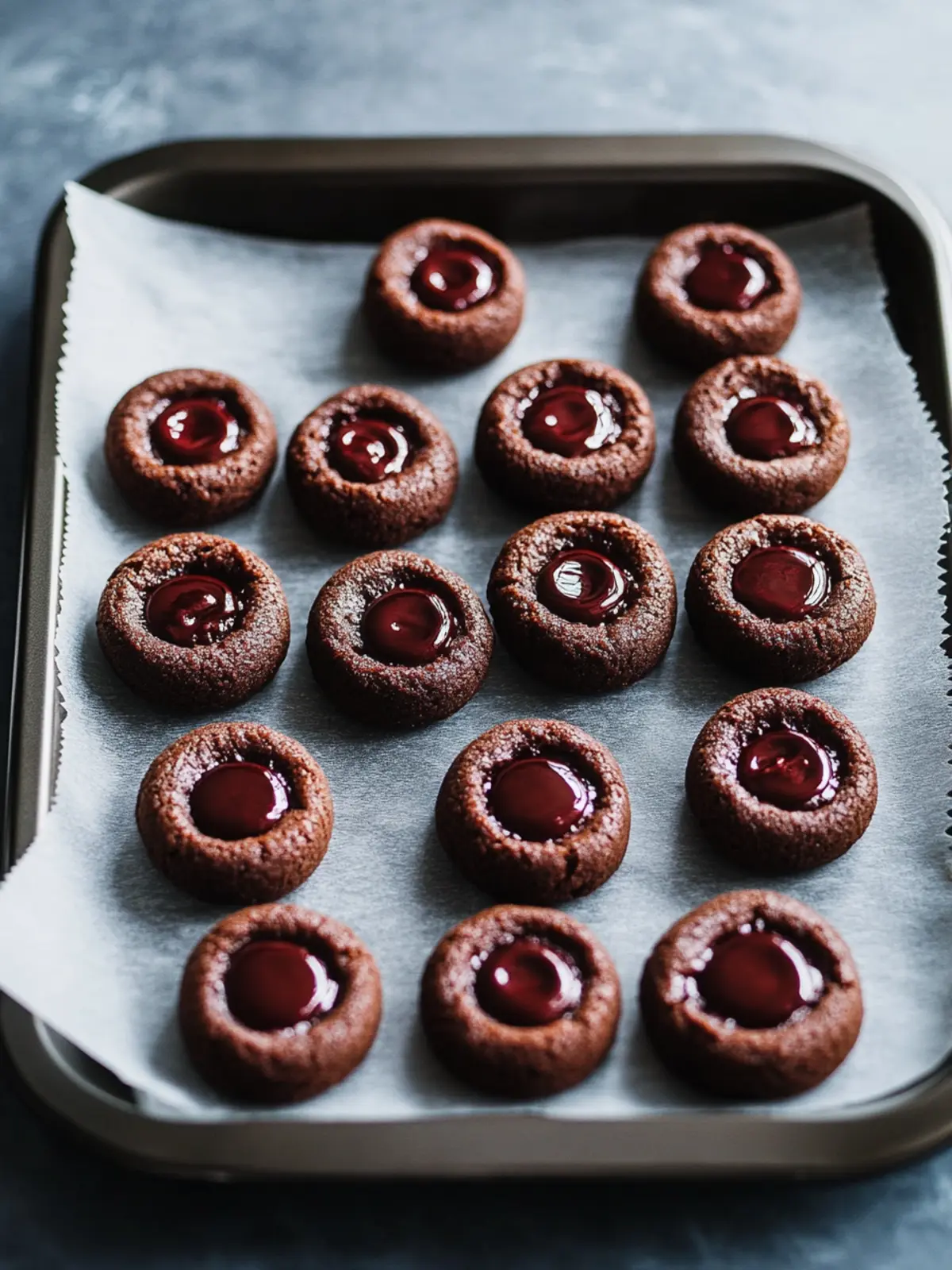 Irresistible Chocolate Cherry Thumbprint Cookies You’ll Love 3 Chocolate Cherry Thumbprint Cookies