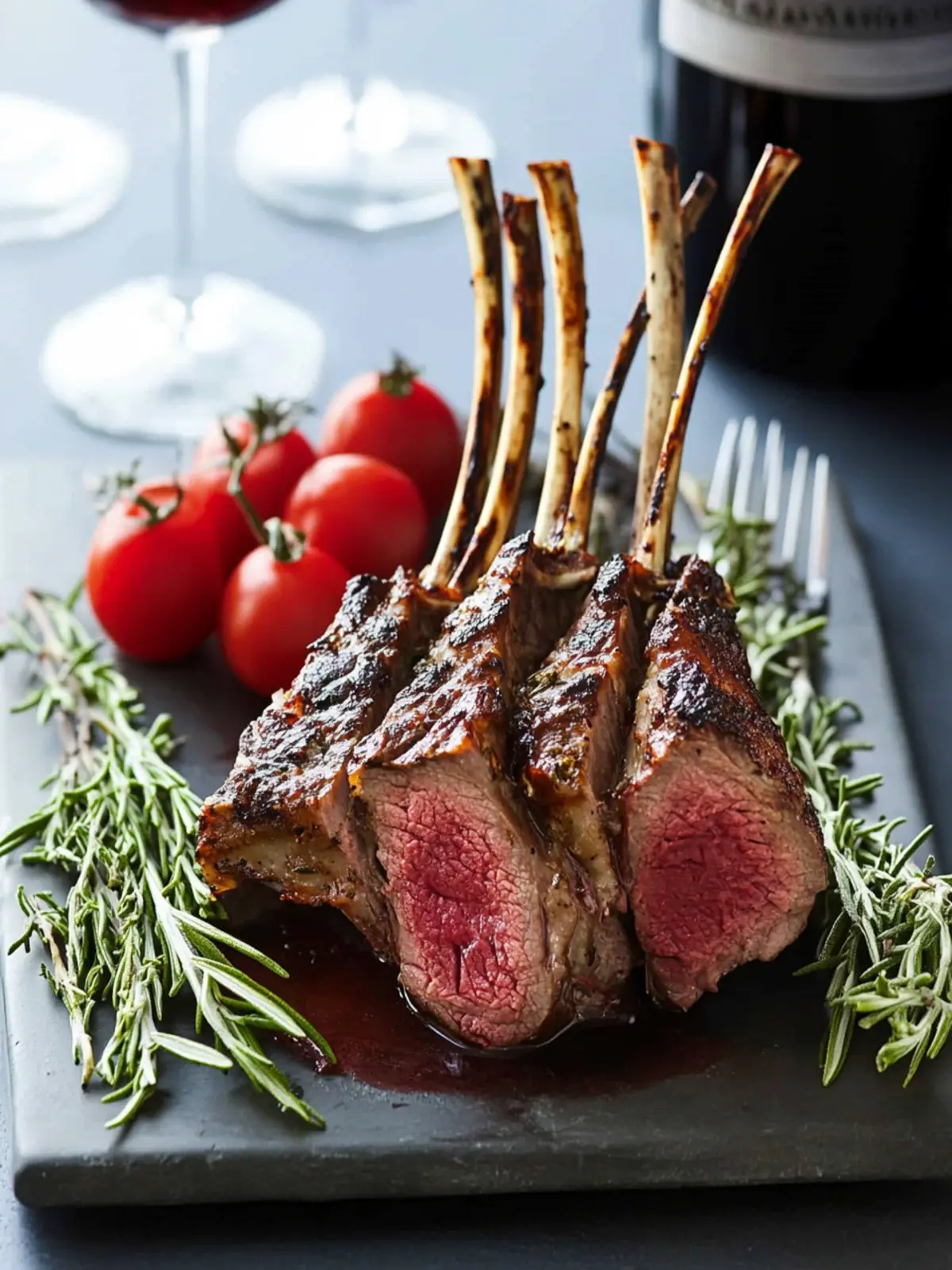 Cabernet Rosemary Grilled Rack of Lamb with Sweet Watermelon 3 Cabernet Rosemary Grilled Rack Of Lamb