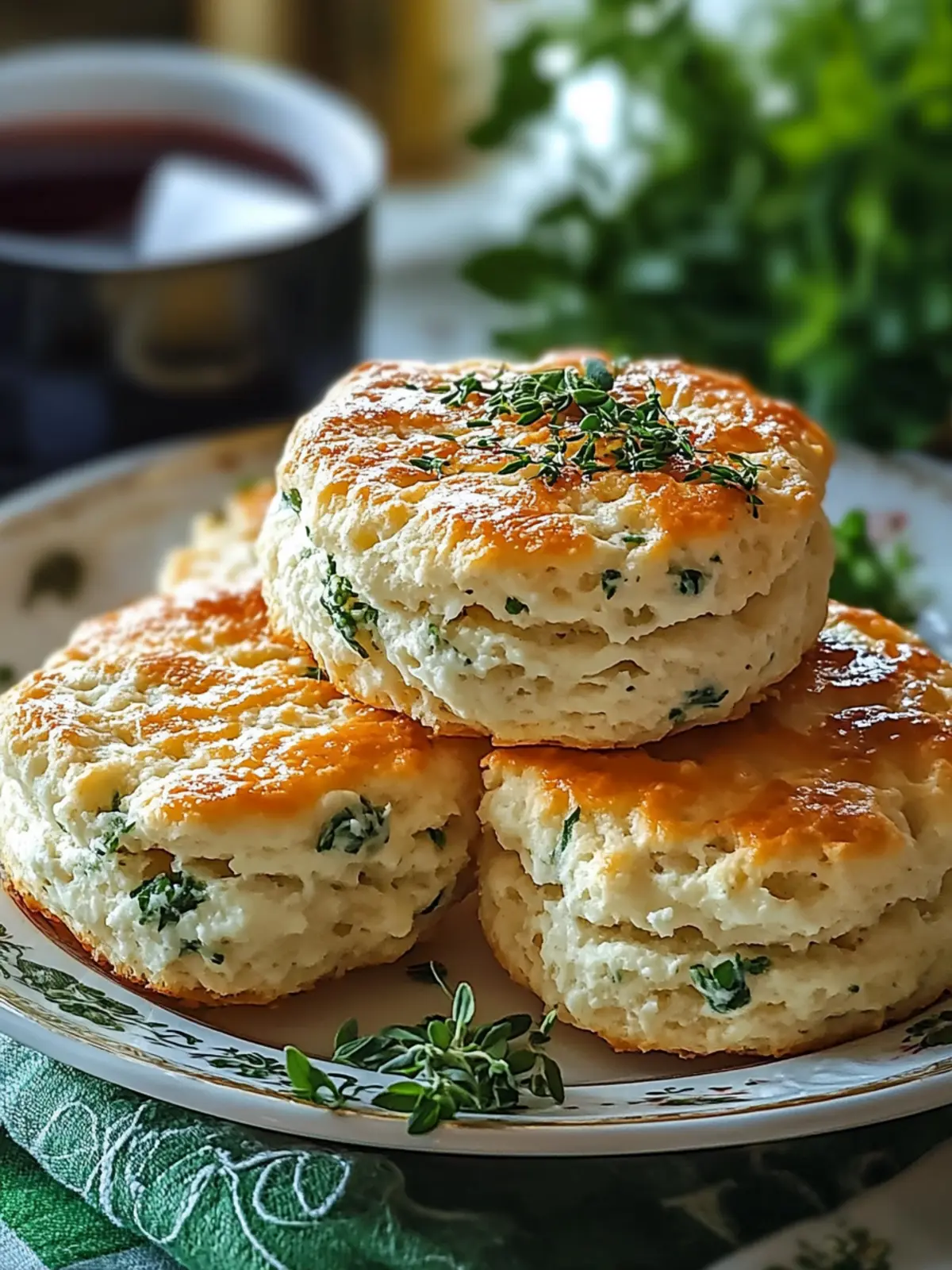 Fluffy Herbed Cottage Cheese Biscuits for Cozy Mornings 3 Fluffy Herbed Cottage Cheese Biscuits