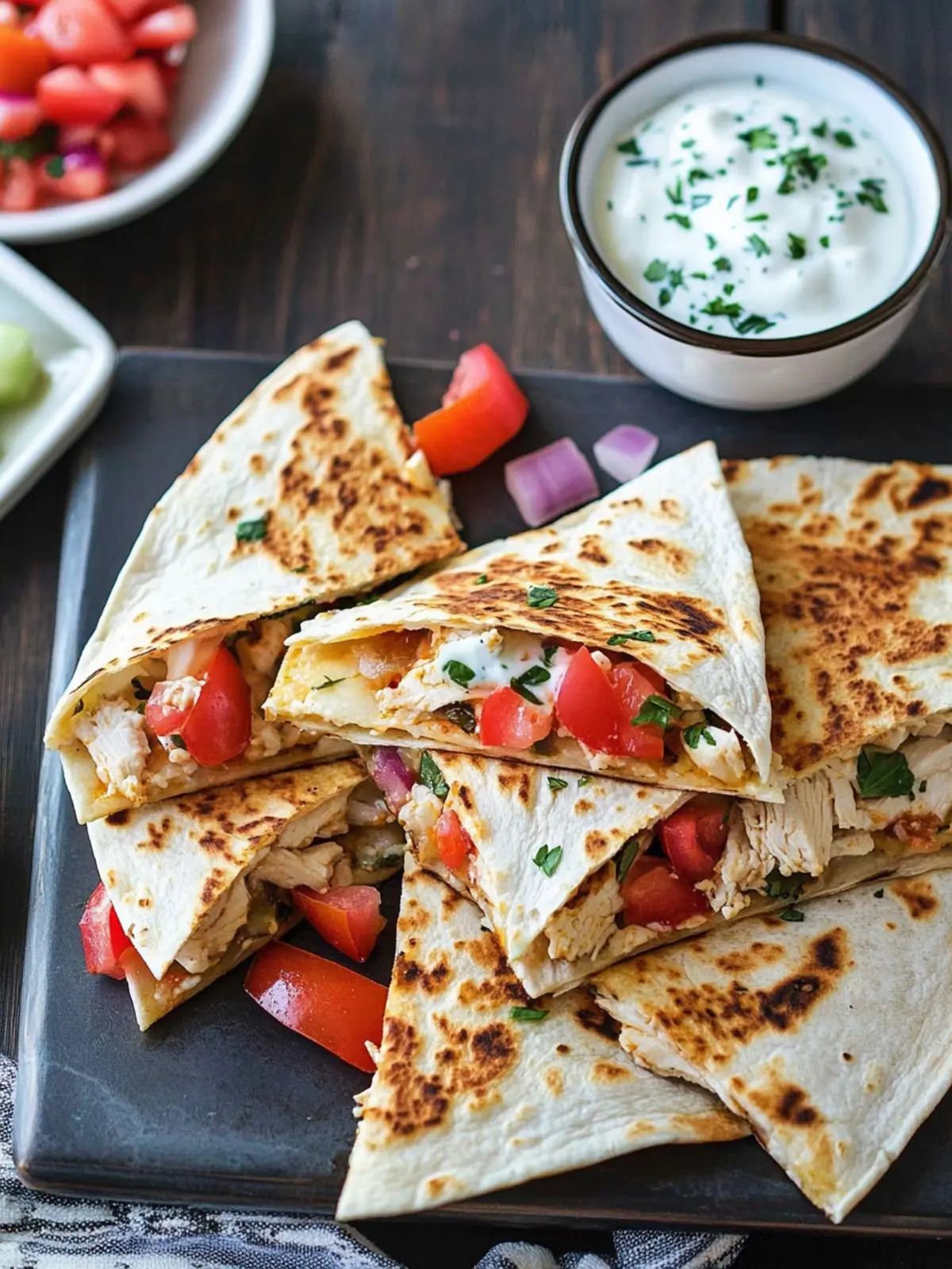 Savoring Greek Chicken Quesadillas: A Flavorful Twist at Home 3 Greek Chicken Quesadillas