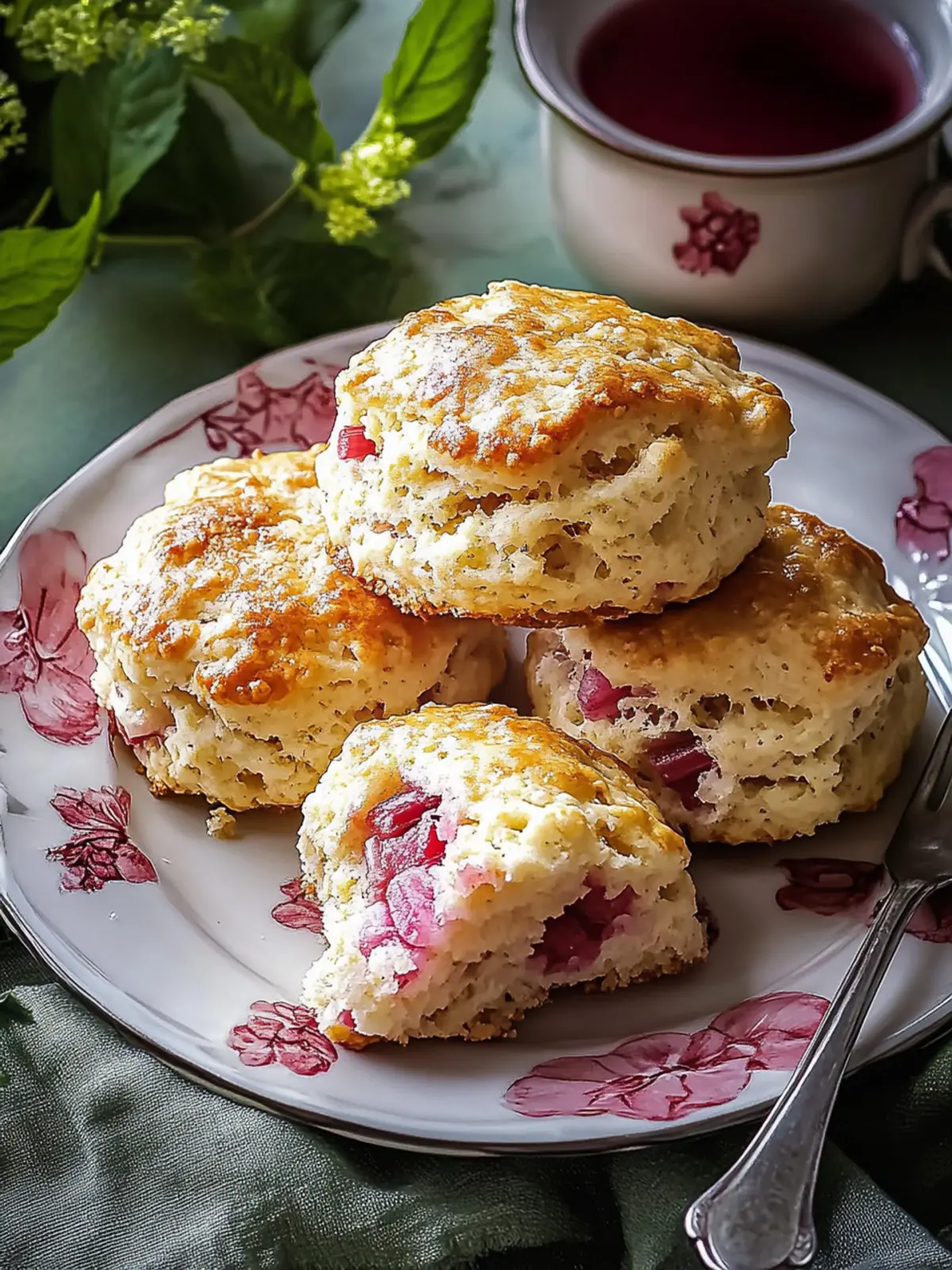 Delicious Roasted Rhubarb Scones for Sweet Mornings 5 Roasted Rhubarb Scones