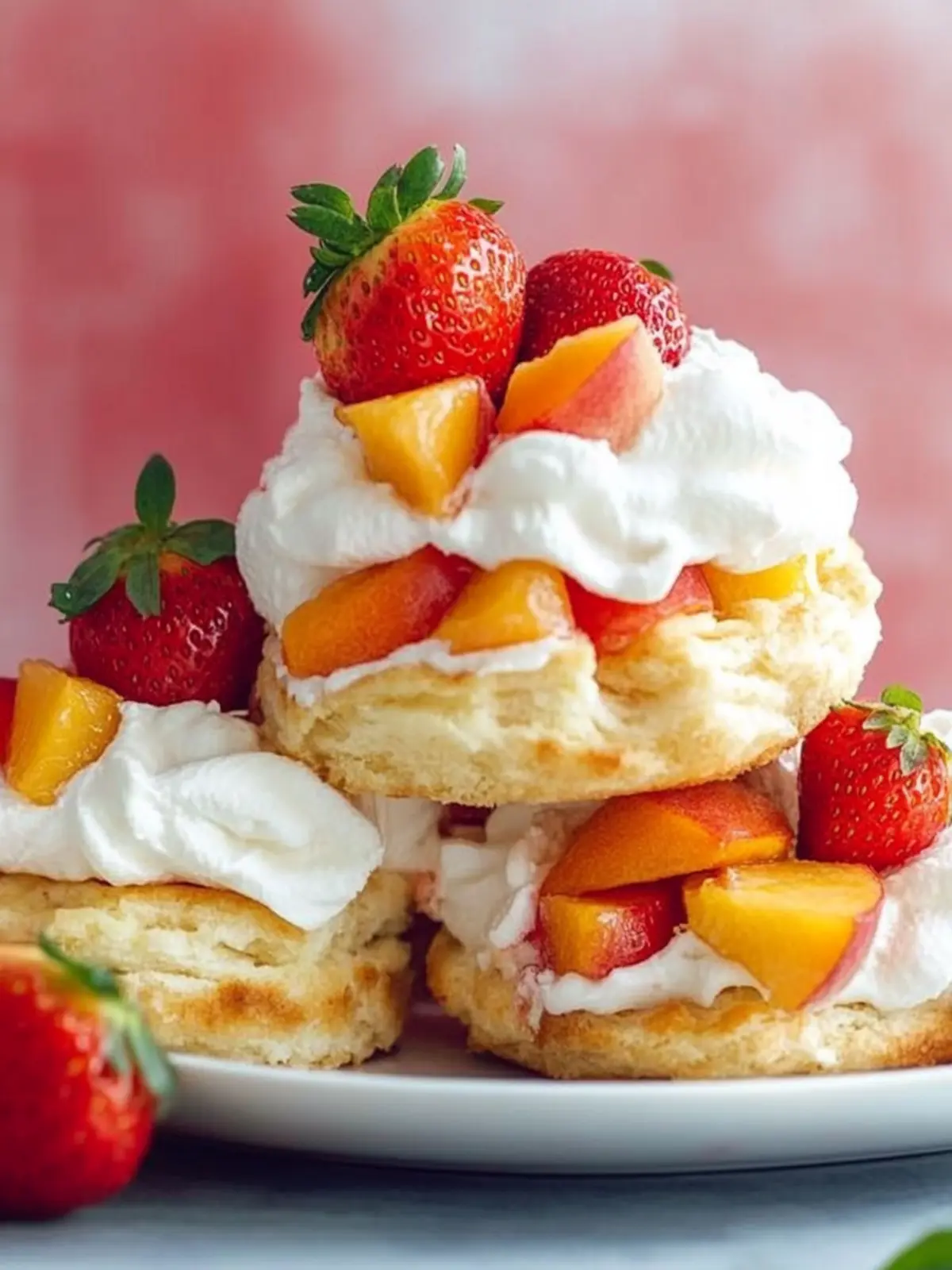 Delicious Peach & Strawberry Shortcakes to Brighten Your Day 2 Peach & Strawberry Shortcakes
