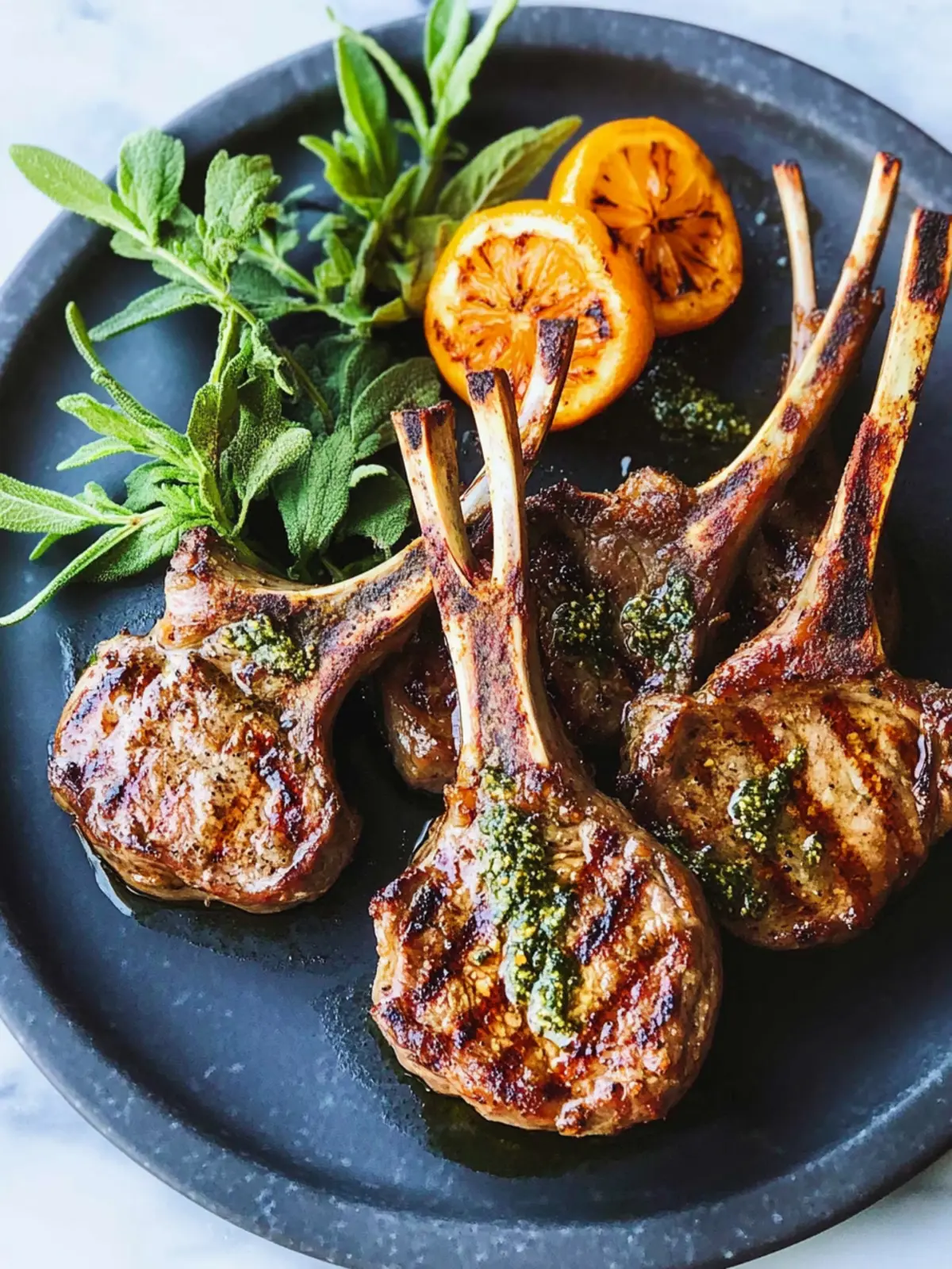 Grilled Lamb Chops with Peaches: A Flavorful Summer Delight 3 Grilled Lamb Chops