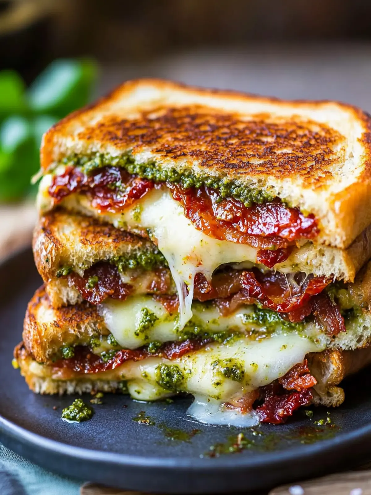 Sun Dried Tomato Bacon Pesto Grilled Cheese Bliss 5 Sun Dried Tomato Bacon Pesto Grilled Cheese