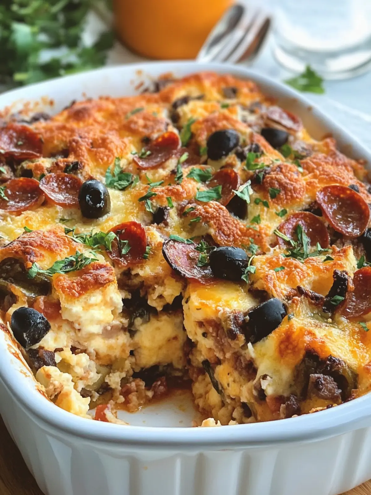 Savor Every Bite: Easy Pizza Strata Breakfast Casserole 3 Pizza Strata Breakfast Casserole