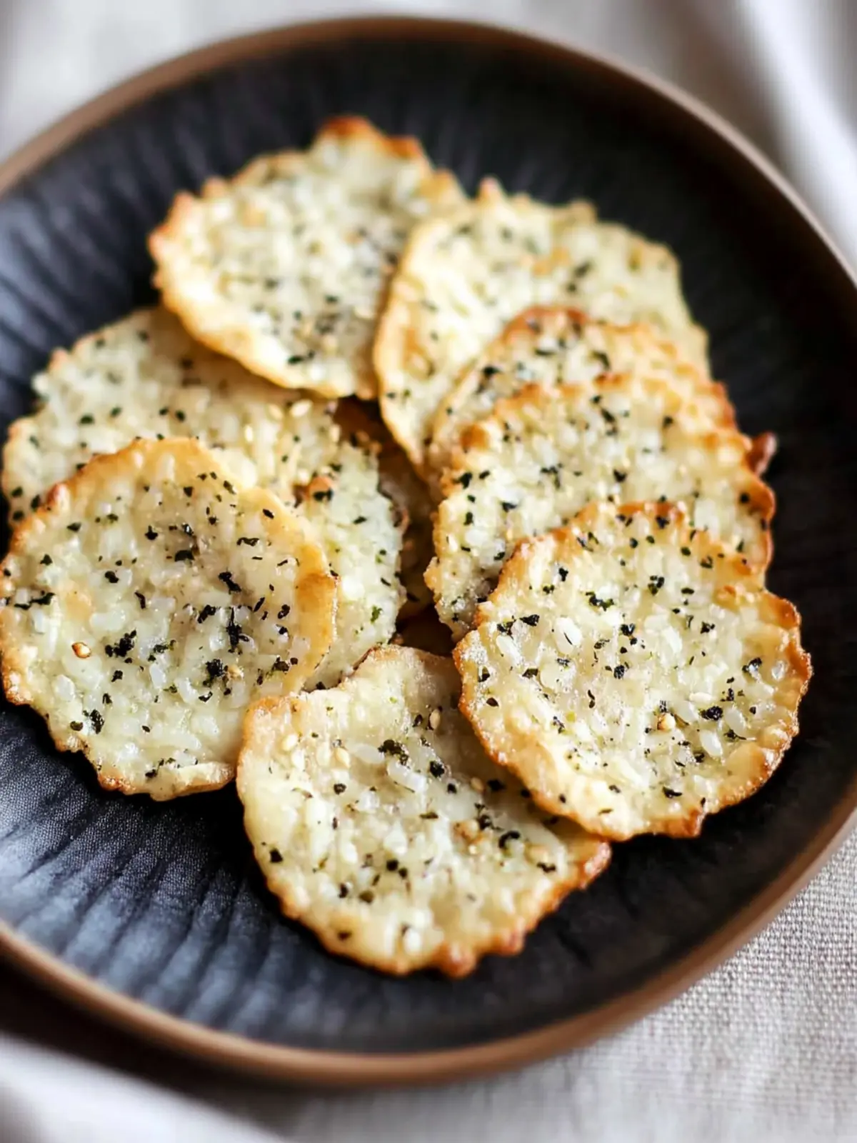 Savory Senbei - Crunchy Japanese Rice Crackers with Furikake 2 Senbei - Japanese Rice Crackers with Furikake