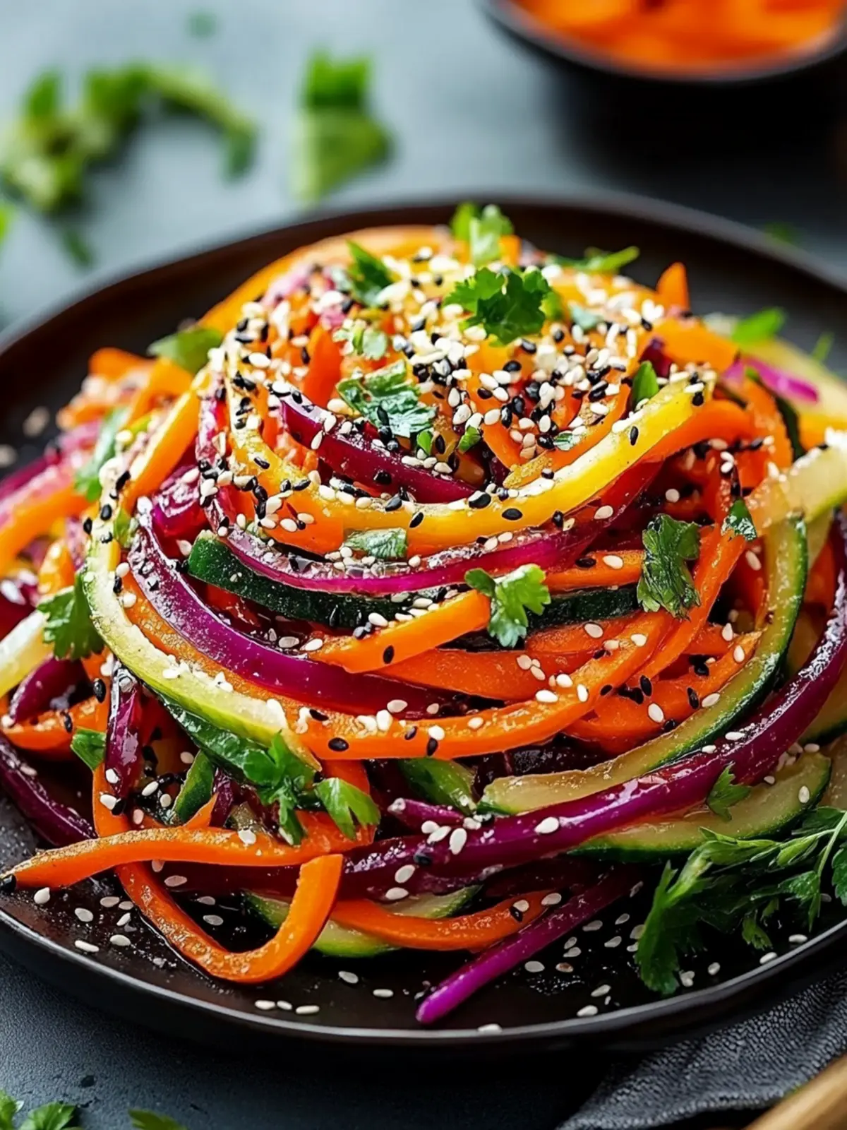 Irresistible Shaved Rainbow Carrot Sesame Salad You’ll Love 5 Irresistible Shaved Rainbow Carrot Sesame Salad