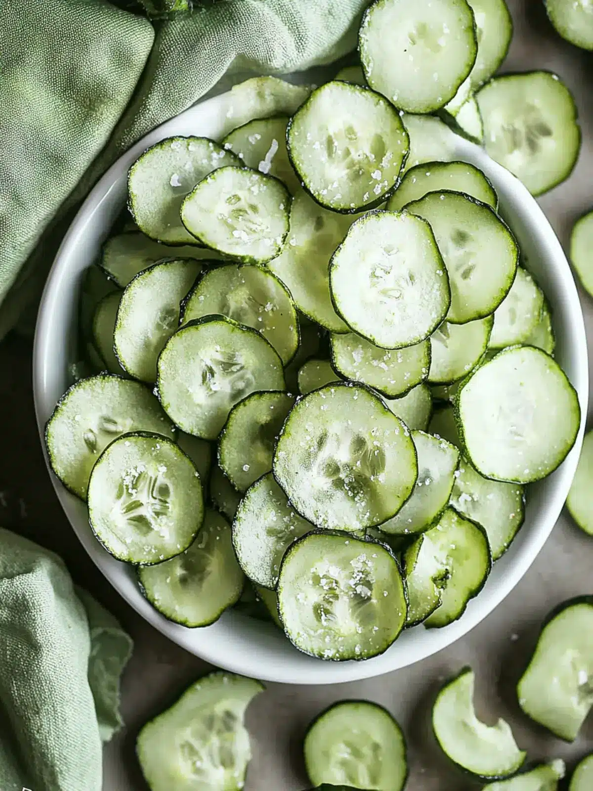Baked Cucumber Chips with Salt & Vinegar Bliss at Home 2 Baked Cucumber Chips With Salt & Vinegar Flavor