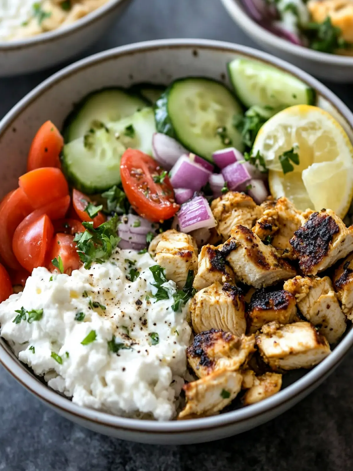 Easy Chicken Gyro Bowls: A Fresh Taste of Greece at Home 2 Chicken Gyro Bowls