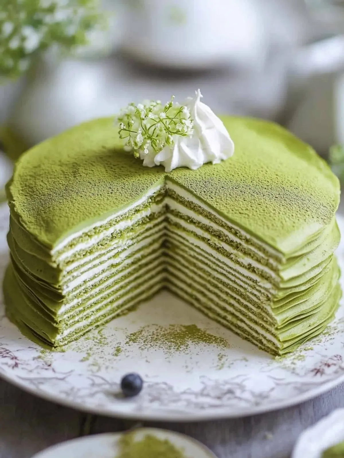 Delightful Japanese Matcha Green Tea Mille Crepe Cake Recipe 3 Japanese Matcha Green Tea Mille Crepe Cake