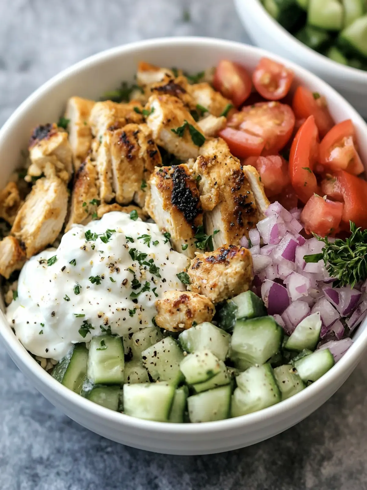 Easy Chicken Gyro Bowls: A Fresh Taste of Greece at Home 3 Chicken Gyro Bowls