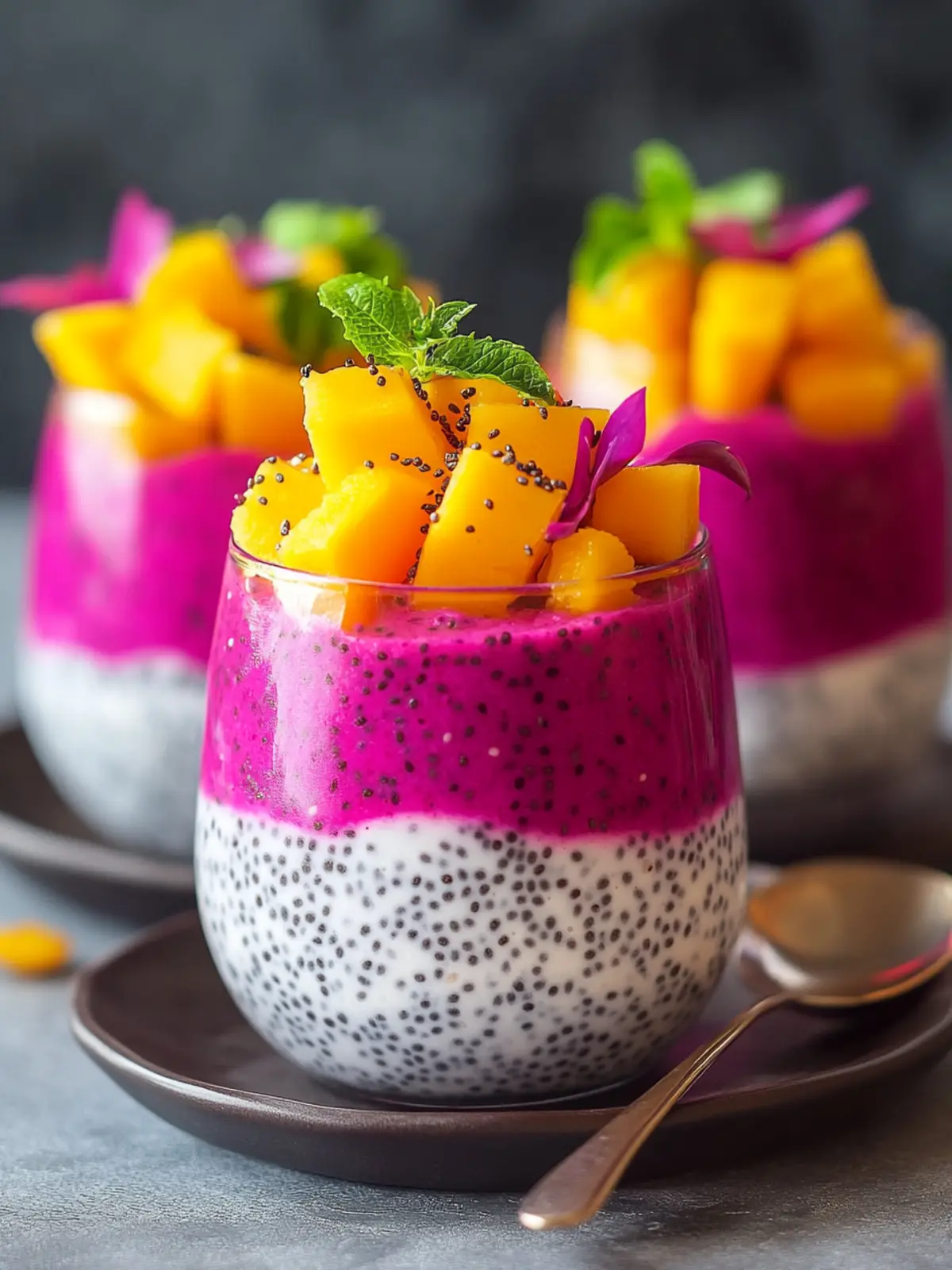 Mango and Dragon Fruit Chia Pudding for a Tropical Twist 5 Mango and Dragon Fruit Chia Pudding