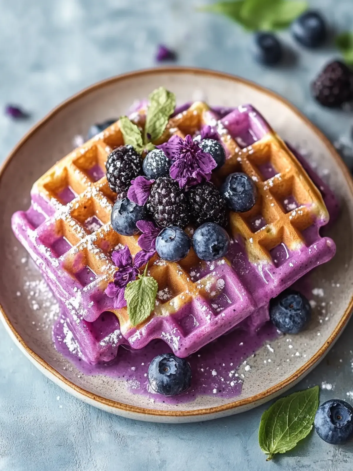 Crispy Ube Waffles for Sweet Weekend Mornings Delight 2 Crispy Ube Waffles