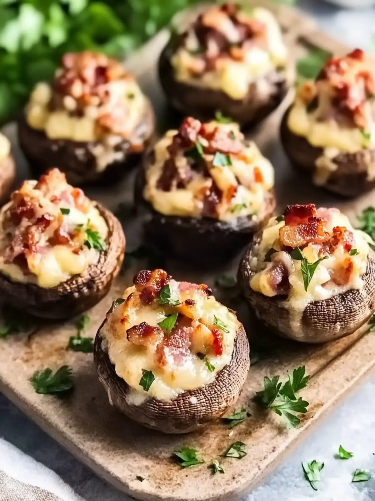 Cheesy Bacon Stuffed Mushrooms: A Savory Bite of Bliss 4 Cheesy Bacon Stuffed Mushrooms