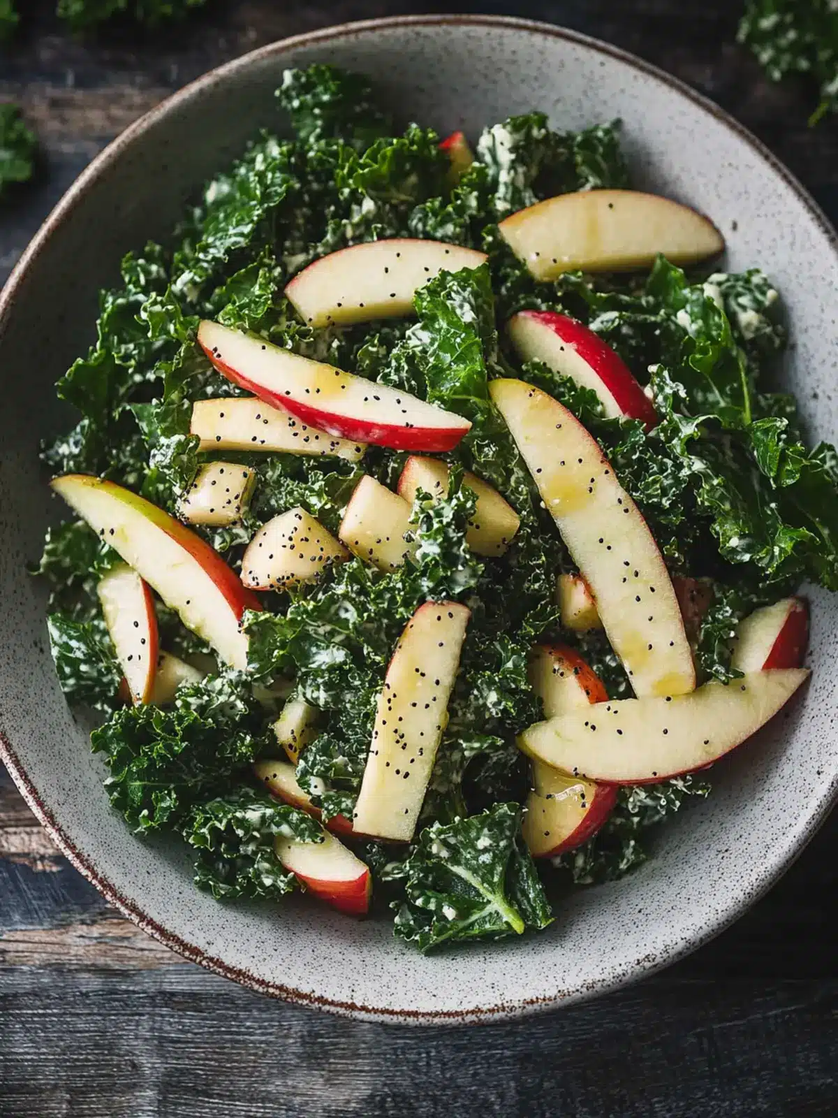 Delicious Kale Apple Salad with Creamy Poppy Seed Dressing 5 Kale Apple Salad with Creamy Poppy Seed Dressing