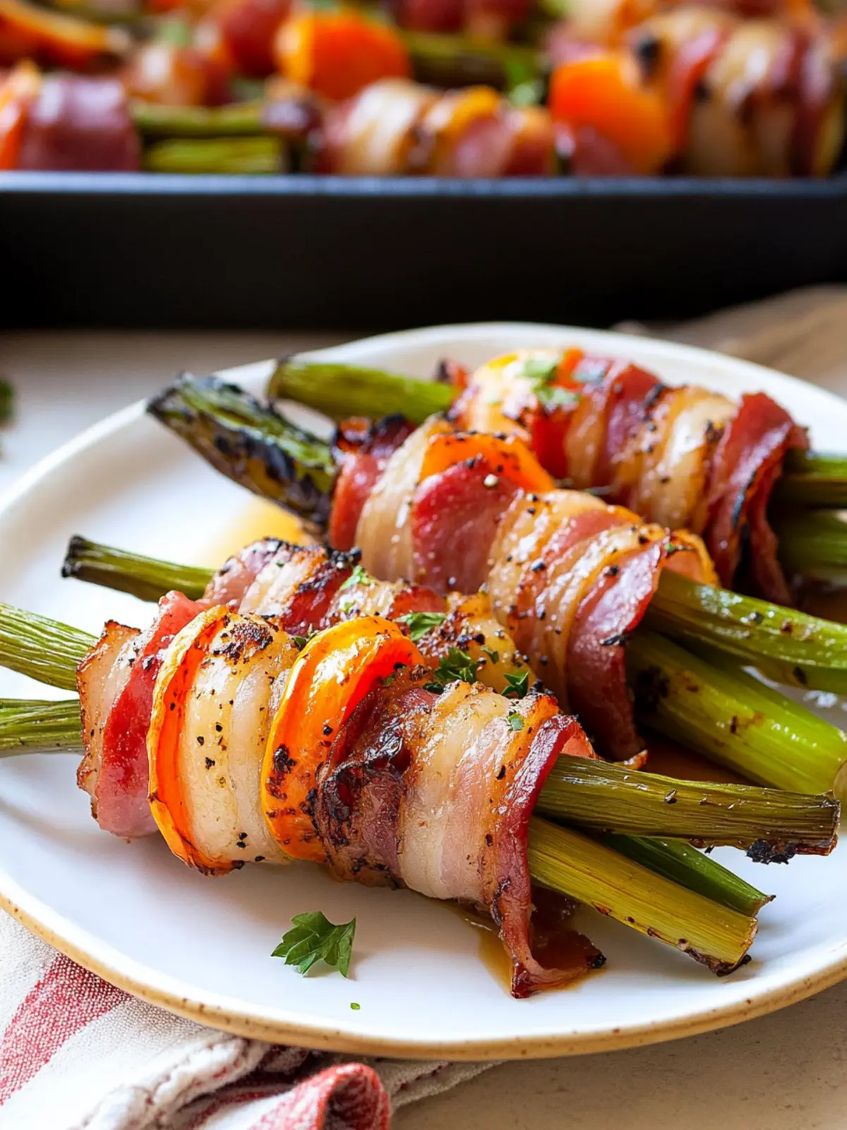 Savor Bacon Wrapped Vegetables with Maple Glaze Magic 2 Bacon Wrapped Vegetables with Maple Glaze