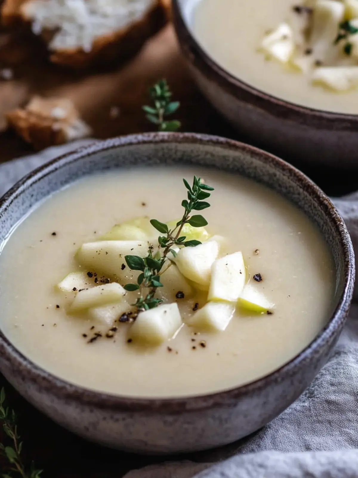Creamy Vegan Jerusalem Artichoke Soup With Apples Delight 2 Creamy, Vegan Jerusalem Artichoke Soup With Apples
